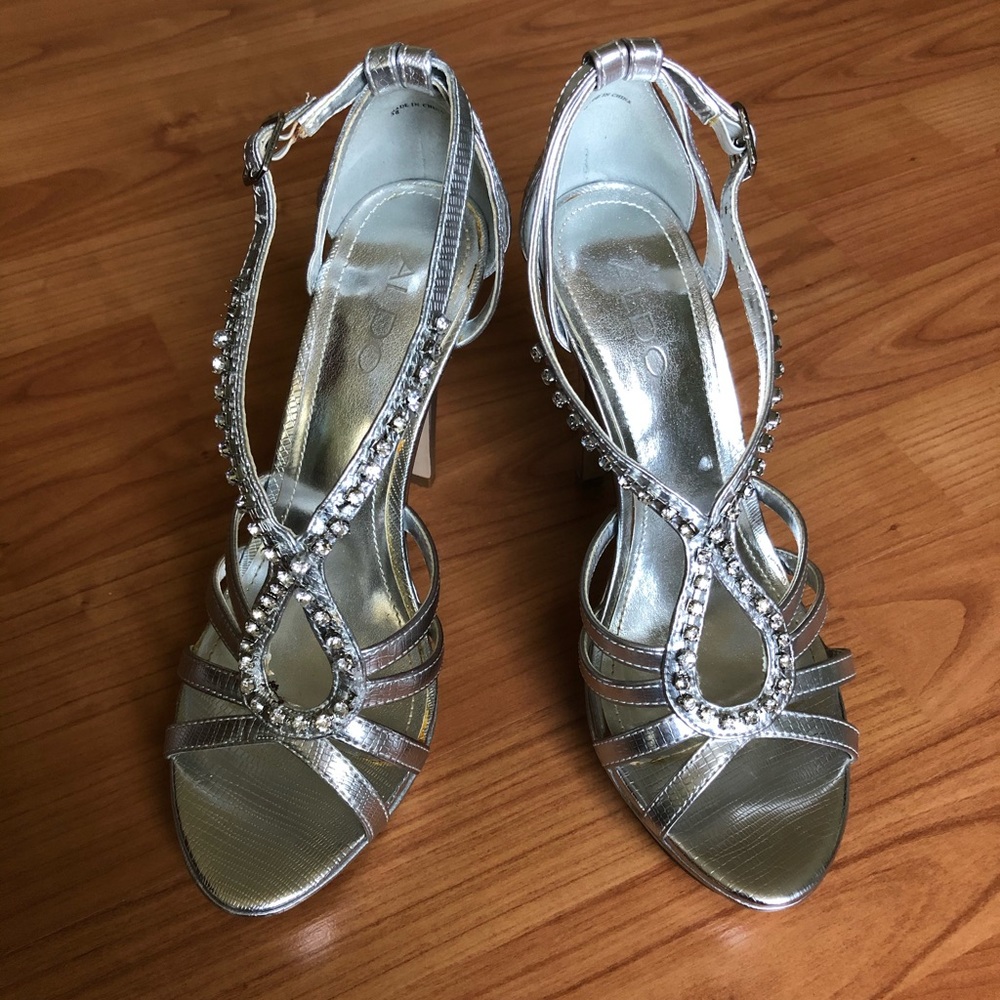 Aldo Rhinestone high heels, size 38 (8)